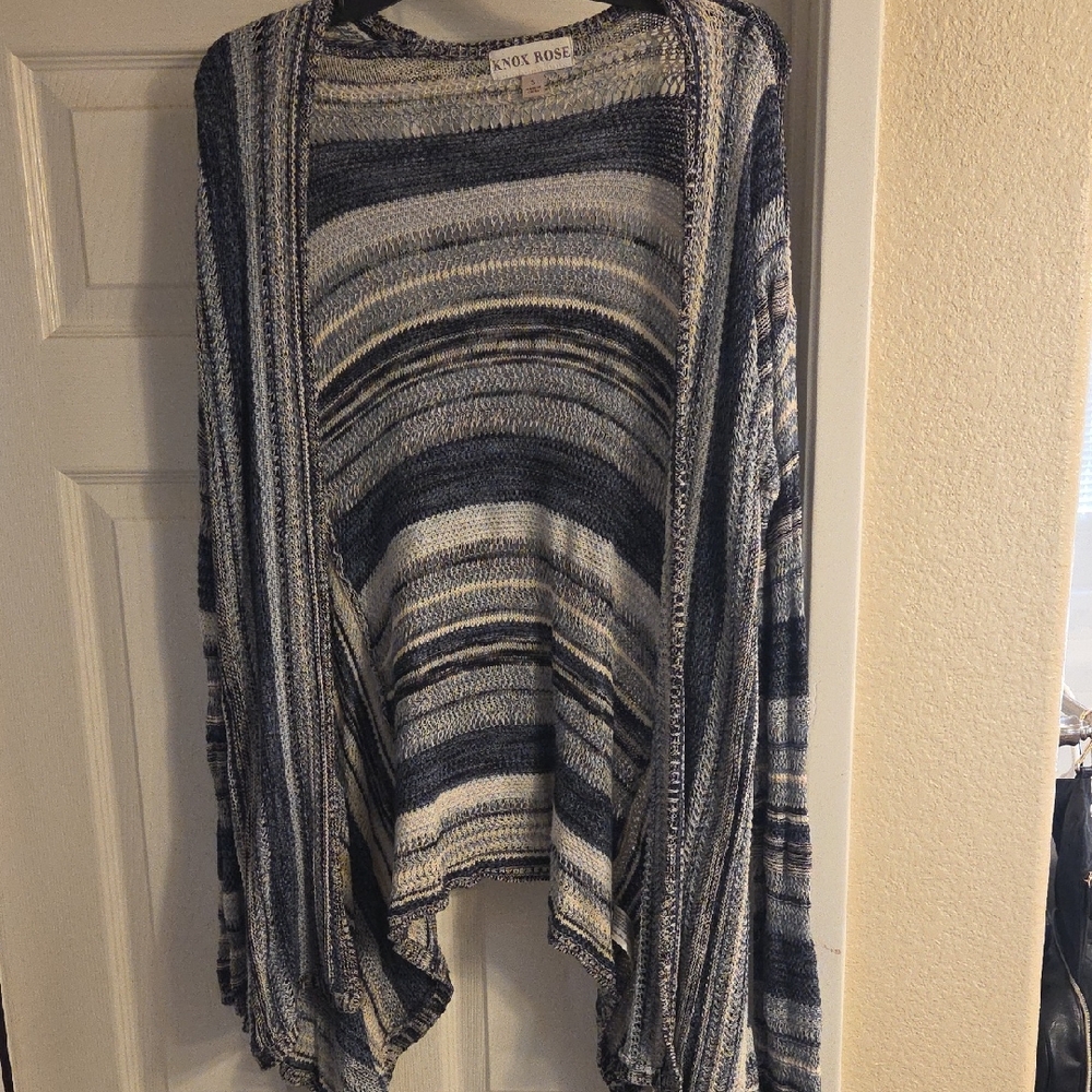 Knox Rose Women's Multicolor Striped Cardigan